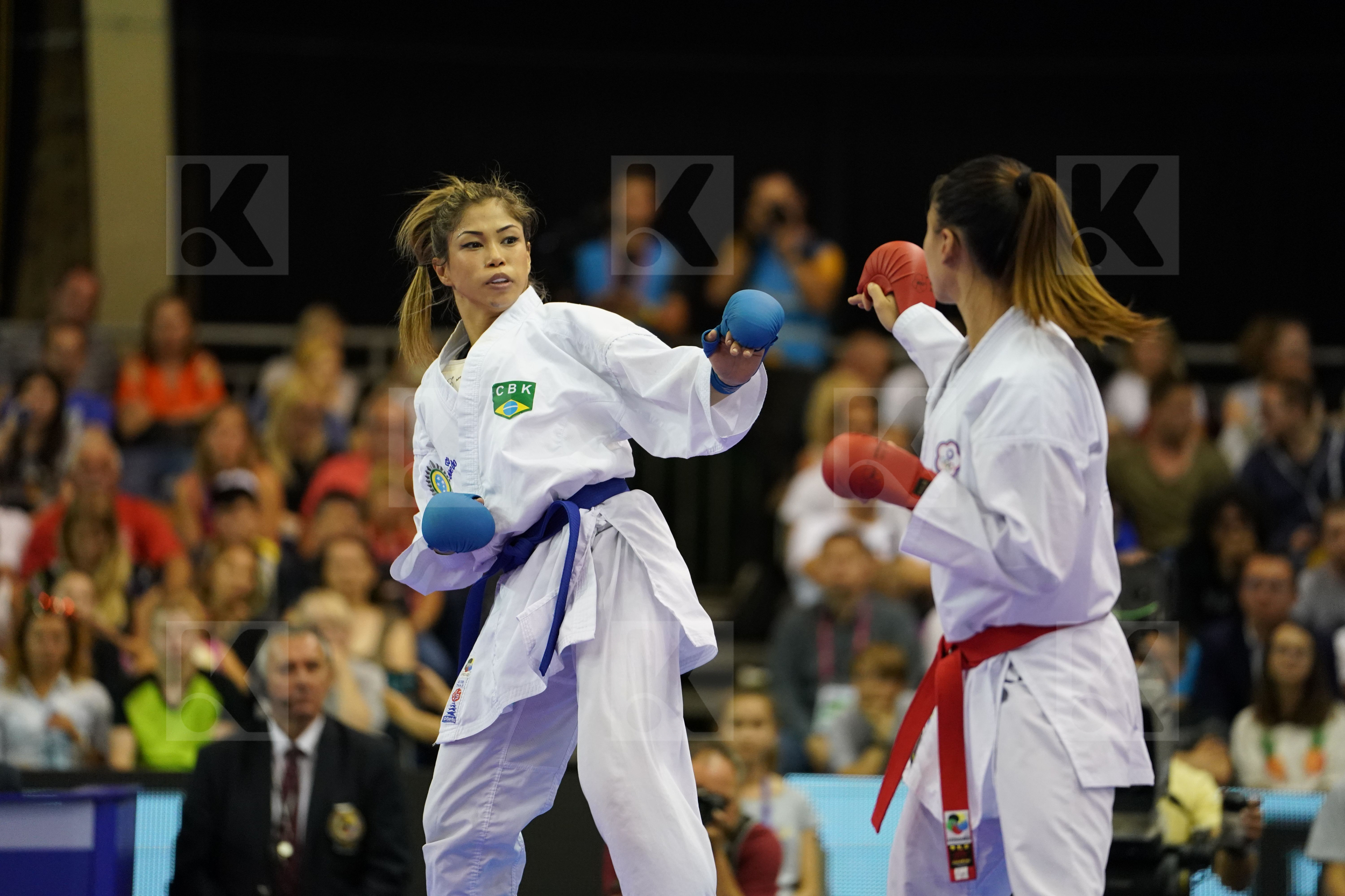 Brazil Chinese Taipei Female Kumite -55kg Gold match Kumizaki Valeria Wen Tzu-Yun